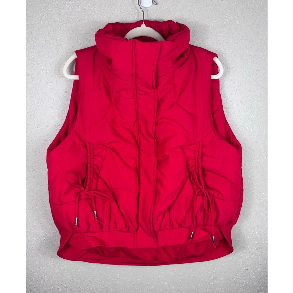 HYFVE Quilted Red Vest Womens Size Large